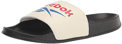 Reebok Classic Slide Sneaker, Black/White/Vector Red, 7.5 Women/6 Men