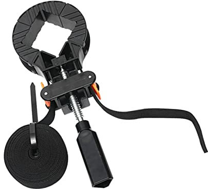 Morsetto ad angolo regolabile multifunzione, Morsetto Ad Angolo Regolabile, regolabile con fascia angolare, Applica a Cornice di legno(Nero)