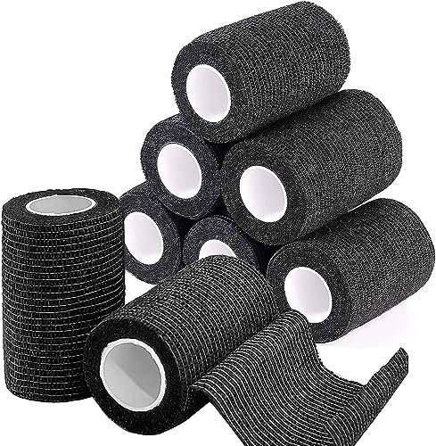 BILGETA Selbstklebender Verband, 8 Rollen x 7,5cm x 4,5m Pflaster Rolle Verbandsmaterial, Elastische Binde Bandage Fixierbinde Haftbandage Selbstklebend