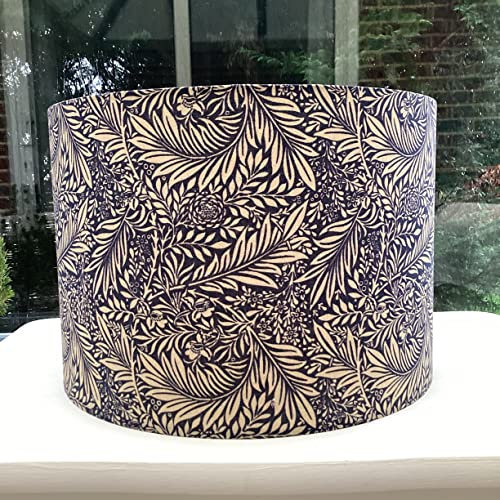 Handmade Lampshade William Morris Larkspur Navy Blue (Ceiling/Pendant, Medium (30cm Diameter))