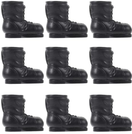 PRETYZOOM 10pcs Christmas Miniature Santa Boots for Craft, Tiny Santa Claus Boots for Small Jewelry and Ornaments Making, Dollhouse Decoration, Christmas Party Favors - 2.7x6x5cm