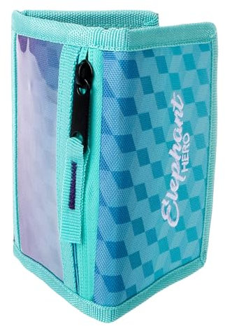 Elephant Geldbörse Kinder Portemonnaie Hero Signature Wallet Schlüsselkette Börse Mädchen Jungen Ausweishülle Geldbeutel Schülerbörse Purse (Violet Cube (Lila Türkis) 12864)