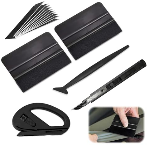 15 Pezzi Kit Oscuramento Vetri Auto per Pellicola Wrapping Kit Attrezzi Installazione Vinile a Tinta Pellicole Vetri Auto Attrezzi di Installazione di pellicole per automobili