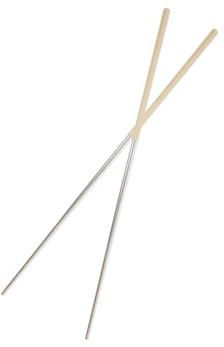 WEKADRIN Bacchette Da Cucina in Acciaio Resistente Riutilizzabili e Lunghe Per Frittura in Pentola Barbecue e Cottura Versatile Facili Da Pulire e Lavabili in Lavastoviglie