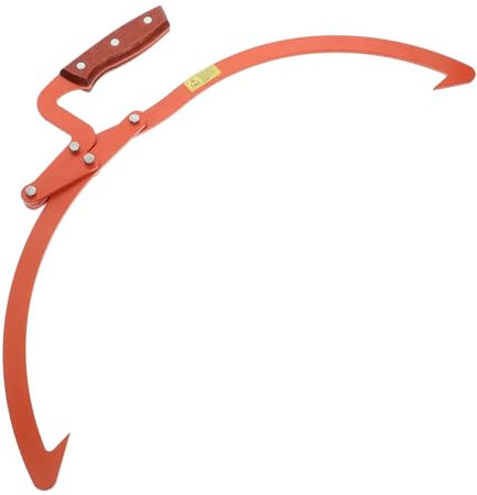 OSALADI Heavy Duty Log Tongs Non-Slip Wood Grip, 2-Claw Timber Lifting Hook for Firewood Carrying and Dragging, Alloy Iron Log Grabber Suitable for Logging and Skidding