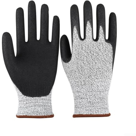 Guantes de nitrilo HPPE para protección de manos en cocina y jardinería, ajuste flexible para facilitar el movimiento en tareas (M)