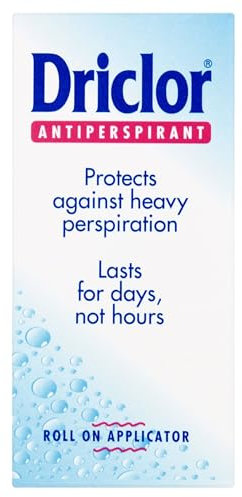 Driclor Antiperspirant Roll On Applicator 20 ml, Strong Antiperspirant for Excessive Sweating