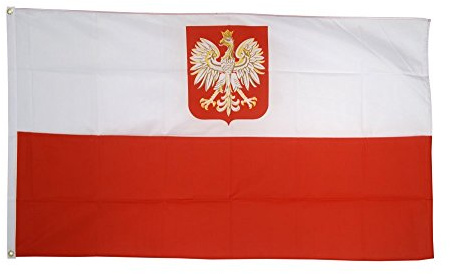 Flaggenfritze Fahne/Flagge Polen mit Adler polnische Fahne 90 x 150 cm + gratis Sticker