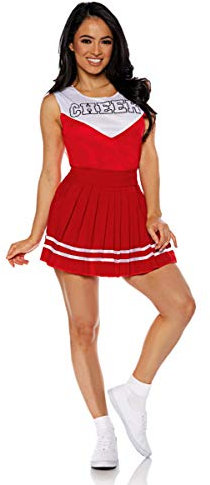 Horror-Shop Cheerleader Damen Kostüm rot für Fasching & Motto Party S
