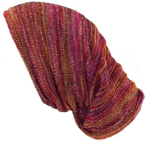 Magic Hairband, Dread Wrap, Schlauchschal, Mütze, Loopschal orange/rot | Elastischer Loop, vielseitig tragbar, Umfang 42 cm, Breite 60 cm, ideal für Frauen, aus Baumwolle und Elastan.