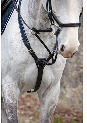Rambo Micklem Ergonomically Designed 3 Point Breast Plate Small Horse/Cob Black