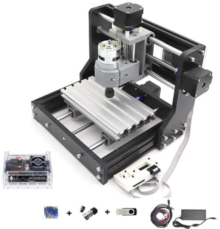 CNCTOPBAOS 1610 PRO CNC Milling Machine,with GRBL Offline Controller,3 Axis Desktop DIY Mini CNC Router Kit Engrave Carving PVC,PCB,Acrylic,Wood Cutting Engraving Machine CNC1610 Pro
