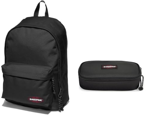 Eastpak Out of Office Mochila, 44 cm, 27 L, Negro (Black) Oval XL Single Estuche, 22 cm, Negro (Black)
