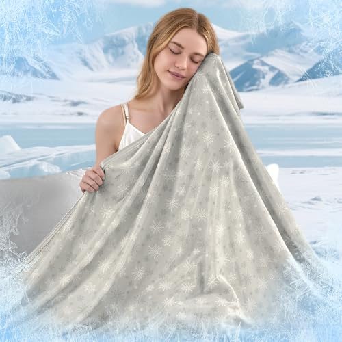 CHOSHOME Coperte rinfrescanti, coperta autoraffreddante su entrambi i lati per dormire, coperta estiva leggera con Q-Max giapponese 0,42, fibre rinfrescanti su entrambi i lati, 200 x 220 cm, grigio