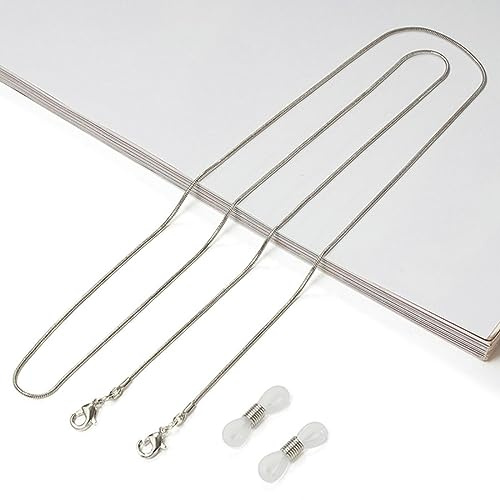 OMEVU Catena per Occhiali da Lettura per Donna Cordoncini per Occhiali da Sole in Metallo Oro Nero Argento Colore Cordino Accessori per Occhiali in Corda Metallica
