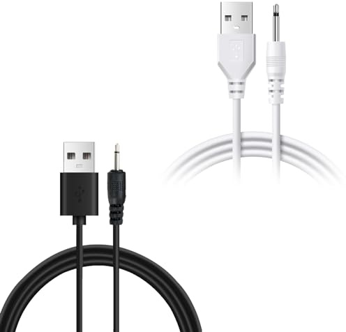 INBOLM Massager Wand Fast Charging Cable,Replacement USB to Aux 2.5mm Male DC Power Charger Wire,Replacement USB Cable Lead for Magic Wand Massage，Durable Reliable Power Cord