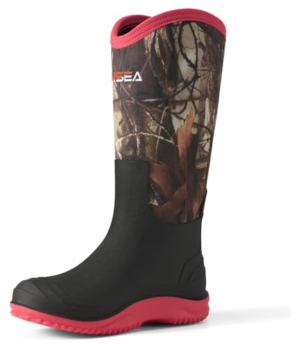 HISEA Women's Mud Rain Boots, Waterproof Tall Garden Shoes