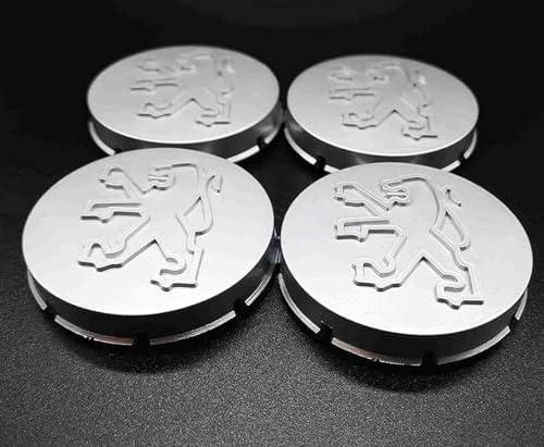 OOzie 4 Tapas Centrales de Rueda para Peugeot 205 GTI 65mm,Cappucci Delle Valvole Tapacubos Centrales Cubierta Protectora de Llanta Tapacubos Embellecedores de Ruedas