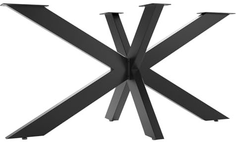 SOTECH Tischgestell Spider/Schwerlast-Tischbeine Stahl Schwarz/Tisch-Füße/Einfache Montage/DIY-Projekte Esstische