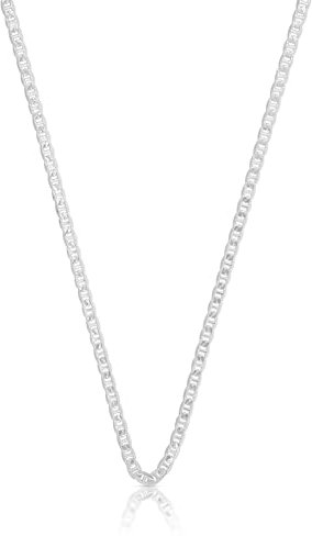 MUAU Schmuck Collier Stäblipanzer Weissgold 750, 2.4mm, 45cm