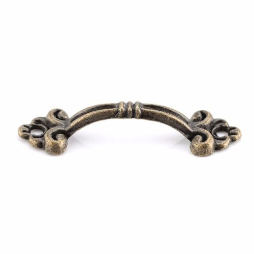 10 Stück Griffe Knöpfe Anhänger Blumen für Schublade Holz Schmuckschatulle Möbelbeschläge Bronzeton Griff Schrankgriffe, Silber