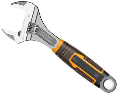 TANIASHOP Chiave Regolabile a Rullino Multiuso Chiave inglese Regolabile con Maniglia Antiscivolo Ideale per Lavori di manutenzione domestica e professionale (300mm)