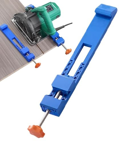 Riel de guía de sierra circular ajustable, posicionador de guía de borde de máquina de corte, herramienta de borde de carpintería precisa multifuncional, accesorio de posicionamiento de sierra