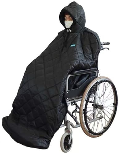 HUTRADE Manta Vestible para Silla De Ruedas con Capucha, Ropa para Silla De Ruedas Forro Polar para Silla De Ruedas Poncho De Invierno para Mujeres Y Hombres Cubierta para Silla De Ruedas