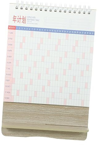STOBOK Tischkalender Klappbar Kleiner Papierkalender für Zuhause und Büro Cartoon-design Tischfreundlich