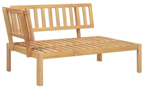 Gecheer Garten Ecksofa aus Paletten Gartensofa Sofa Lounge Gartenmöbel Sitzgruppe Garten Garnitur Gartenset Sitzgarnitur Möbel wetterfest für Garten Terrasse Balkon,Massivholz Akazie