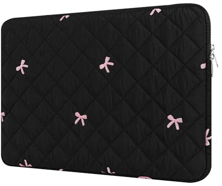 BAAGOAZ Funda 11-12 Pulgadas para MacBook Neo y Ordenador Portátil, Negro | Acolchada con Lazos Bordados, para MacBook Neo A3404 A18 Pro, 11,6 PC Laptop, Ultrabook, 2-en-1, Convertible y Chromebook