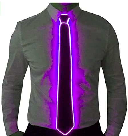 YUANYUYING Corbata luminosa, corbata luminosa, corbata luminosa LED neón, corbata luminosa LED, corbata novedosa y genial para fiestas