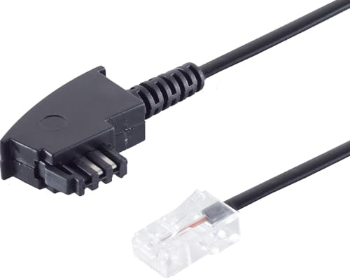 1aTTack.de 1x 15m - Cavo telefonico da spina TAE-F a spina Western 6/4 per telefoni Siemens
