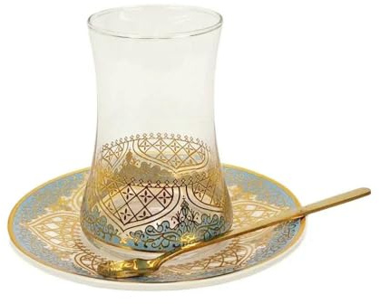 YOYOBO Taza de café con patrón Exquisito, Taza Maestra Creativa Sencilla para el hogar, Hermoso Juego de Taza de té y platillo árabe exótico