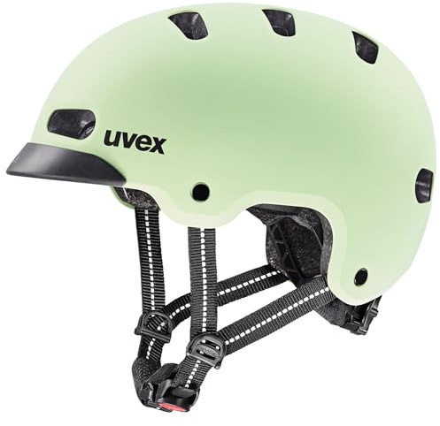 uvex 4kidz - Casque de Bicyclette léger pour Enfants - réglage de la Taille Individuel - Doublure Lavable - Matcha Matt - 51-55 cm