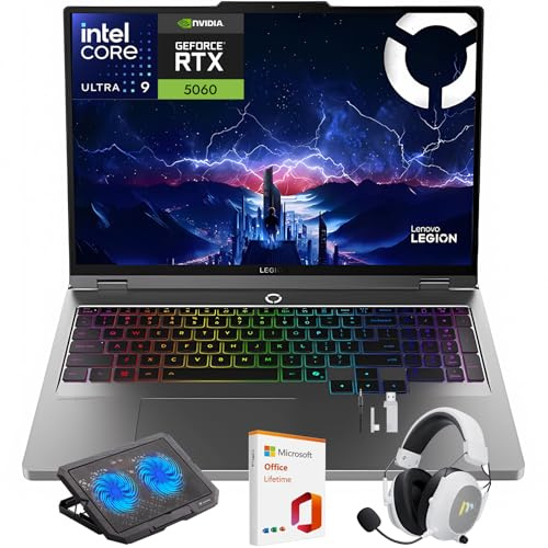 Lenovo Legion 5i 16 Gaming Laptop, WQXGA 240Hz Display, Intel Core Ultra 9-275HX, NVIDIA GeForce RTX 5060, 32GB DDR5 RAM, 1TB SSD, Wi-Fi 7, Thunderbolt 4, RGB Backlit, Win 11 Pro, w/Mytrix Accessory