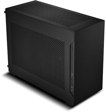 Lian Li Boîtier PC A4-H2OX5 Mini-ITX, GPU à montage triple, extérieur en aluminium et intérieur en acier SPCC, AIO 240 mm, disposition sandwich SFX, PCIe 5.0, prend en charge le bloc d'alimentation