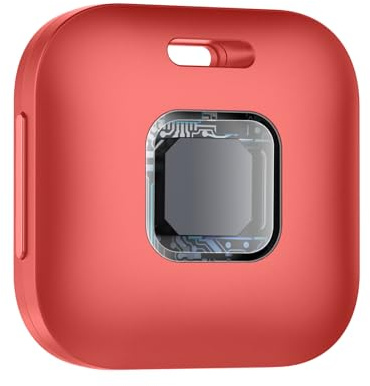 Hoxe Air Tracker Tag 1 Pezzi Rosso,Bluetooth Trova oggetti Compatibile con iOS&Android,Localizzatore Chiavi per Borse/Zaini/Bagagli