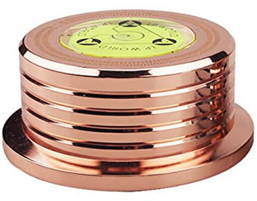 Aluminiumlegering skivviktstabilisator med 50 Hz bubbelnivå vibrationsreducerande klämma för vinylspelare LP-skivspelare