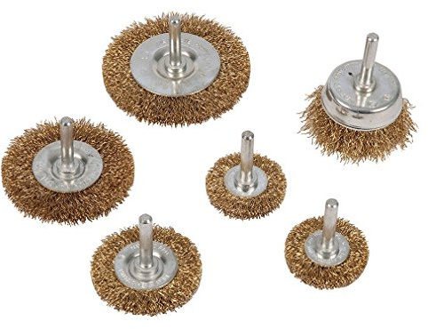 Silverline 993067 Jeu de 6 brosses métalliques Queue de 6 mm