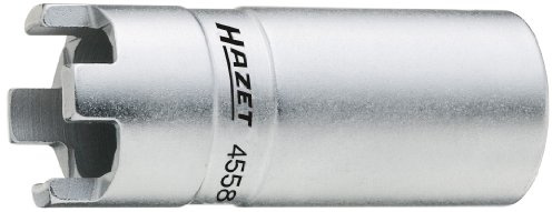 HAZET Druckmutter-Zapfenschlüssel 4558, 1/2 Zoll (12,5 mm) Vierkant | Antrieb 1/2 Zoll (12,5 mm) Vierkant hohl, Chrom-Vanadium, Ø 28.4 mm, Länge 72 mm, 152 g, Antrieb: 1/2 Zoll (12,5 mm) Vierkant