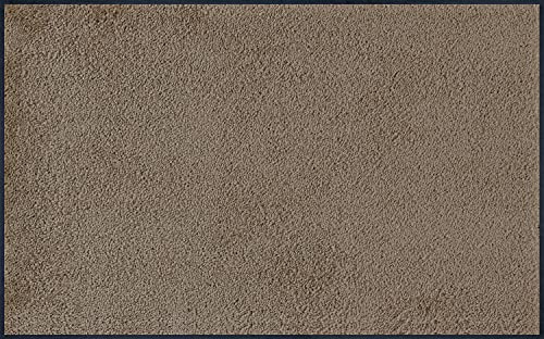 wash+dry Fußmatte, taupe 75x120 cm, innen und außen, waschbar, beige