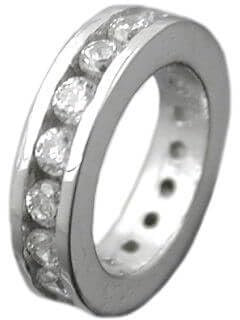 Taufring Anhänger mit Zirkonia weiß rundum 925 Sterling Silber Taufe Baby Kinder
