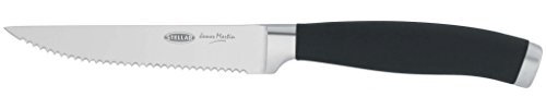 Stellar James Martin Steak Knife 11cm/4.5 Carbon Stainless Steel, Sharp Serrated Blade, Anti-Slip Handle