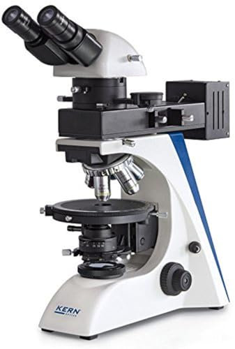 KERN Optics Polarisierendes Mikroskop für den flexiblen und professionellen Anwender, Infinity, Binokular Tubus, 12V/50W Halogen, Auflicht, 6V/20W, Durchlicht