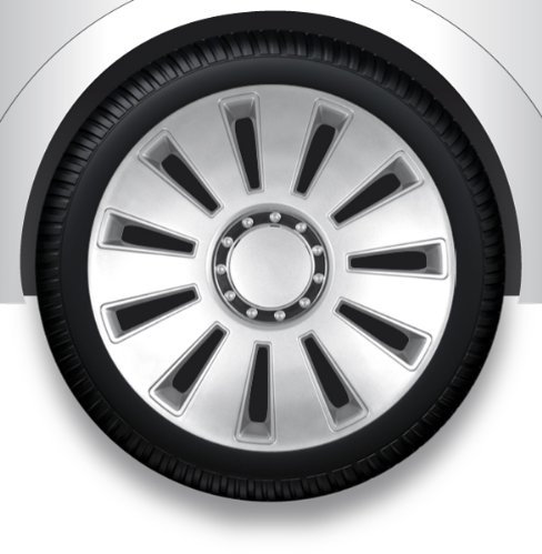 ZentimeX Z732293 Radkappen Radzierblenden universal 17 Zoll Silver