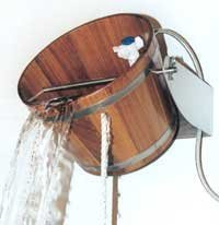 Schwalldusche Schwalleimer Eimerdusche Holzeimer Sauna Dusche Schüttdusche