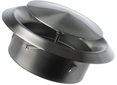 Ø 125mm Difusor de la Ventilación y Extracción de Aire - Válvula de Disco Regulada - Rejilla de Ventilación Redonda de Metal - Acero Inoxidable