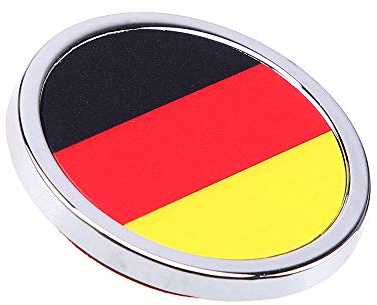 1 Pcs Auto Exterior Zubehör Deutschland Nationalflagge 3D Metall Aufkleber Mini Runde Emblem