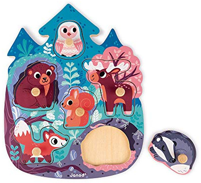 Happy Forest Puzzle 6 Stück (Holz)